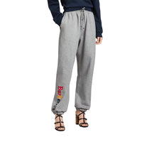GREY MELANGE Pantalon de survêtement en jersey avec logo d'archive