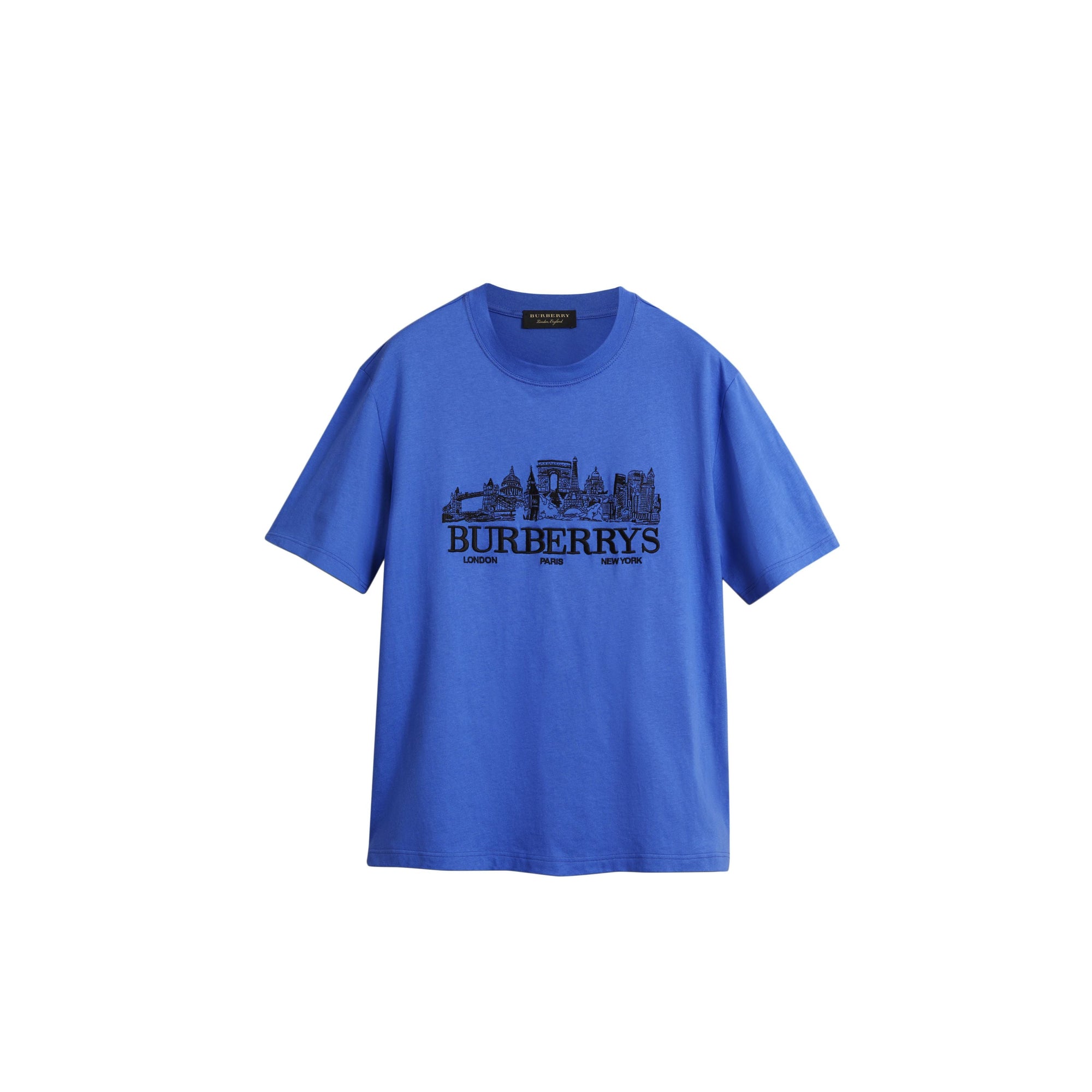 CORNFLOWER BLUE T-shirt en coton revisité