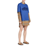 CORNFLOWER BLUE T-shirt en coton revisité