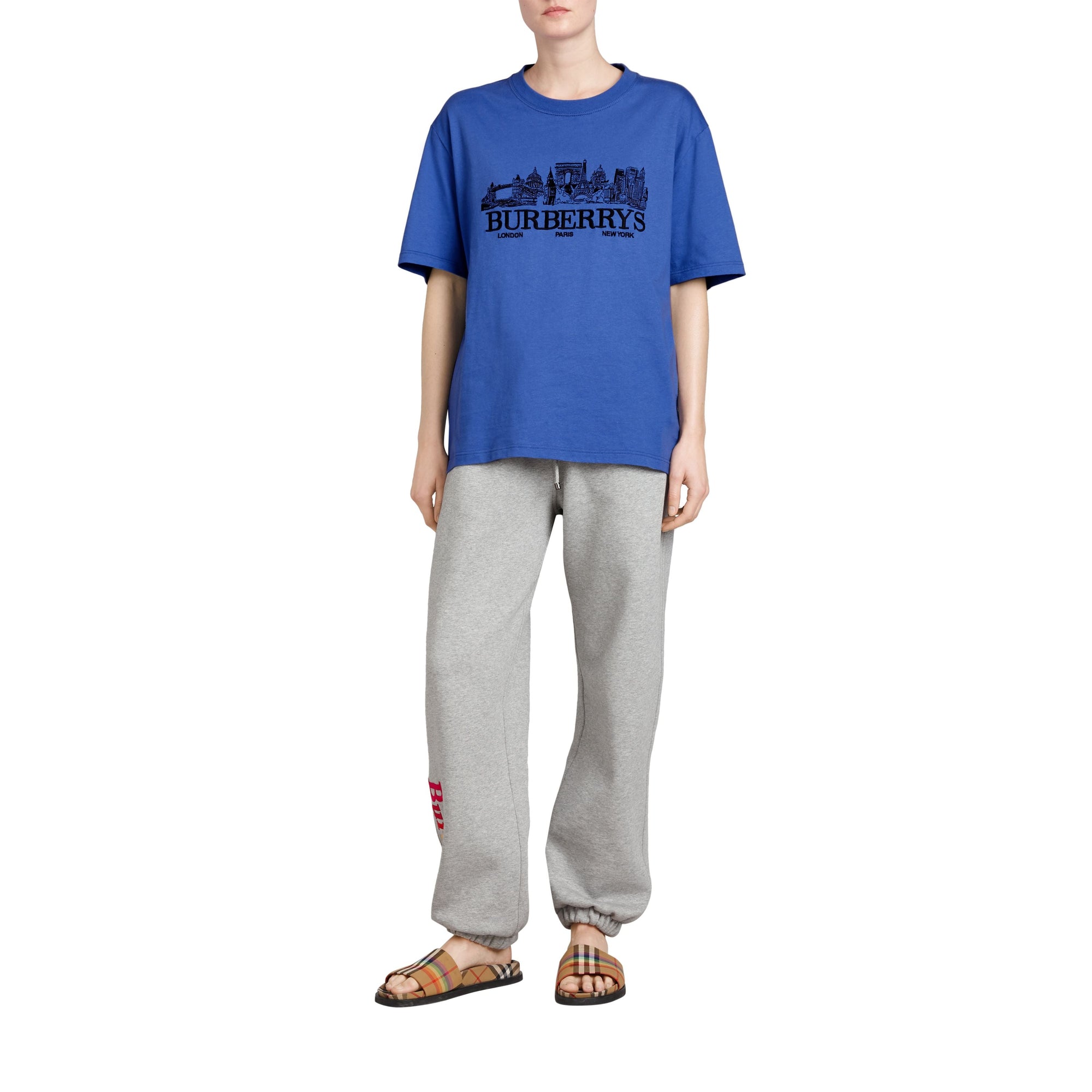 CORNFLOWER BLUE T-shirt en coton revisité