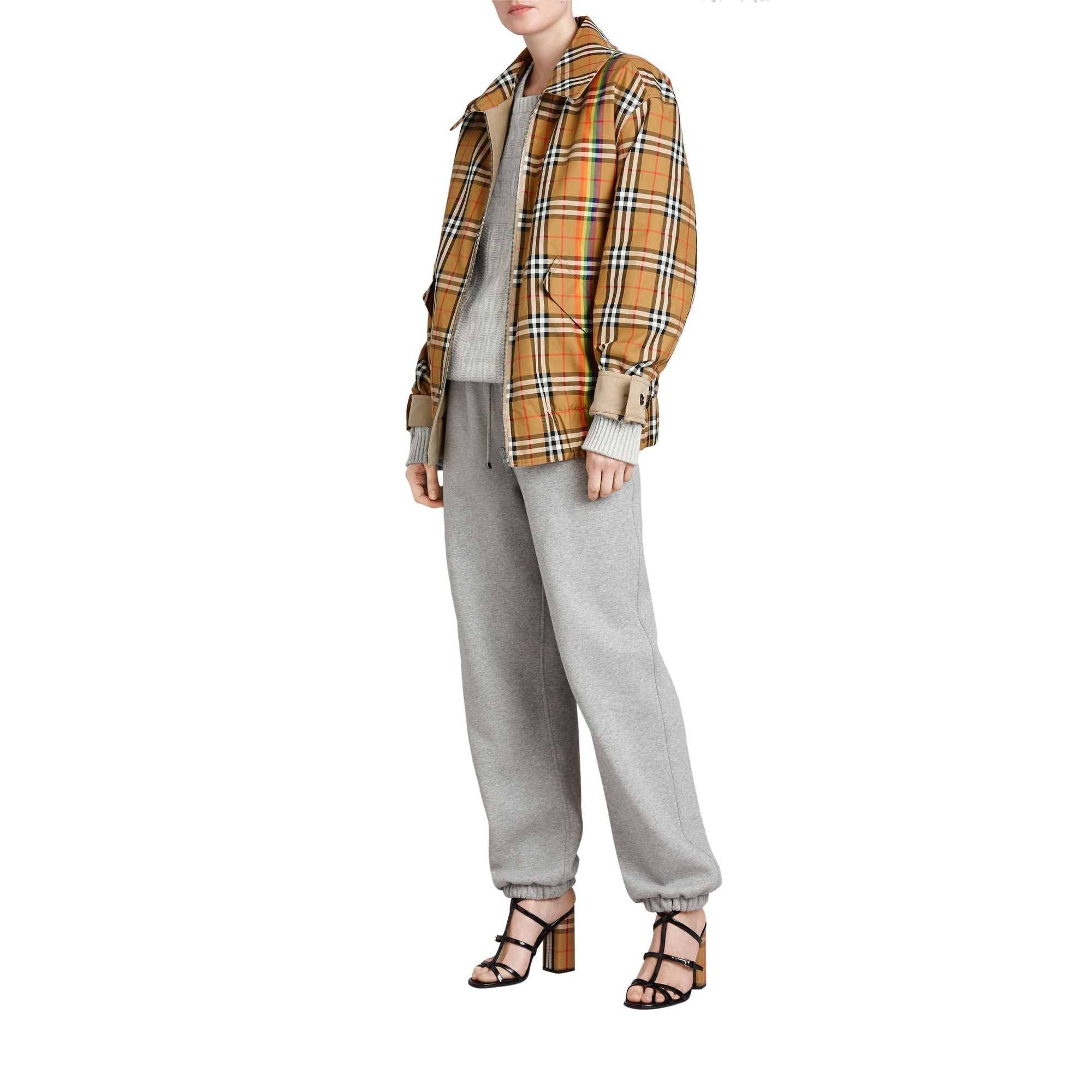 ANTIQUE YELLOW/RAINB Veste Harrington à motif Rainbow Vintage check