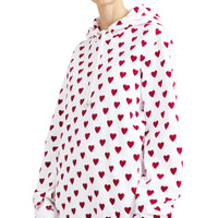 WINDSOR RED Sweat-shirt à capuche avec imprimé cœurs