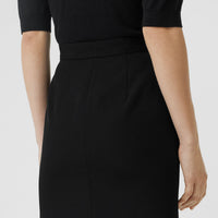 BLACK Jupe crayon taille haute en laine