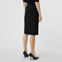 BLACK Jupe crayon taille haute en laine