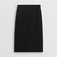 BLACK Jupe crayon taille haute en laine