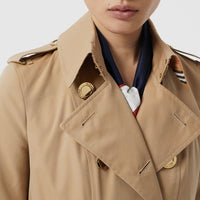 Trench en gabardine de coton avec boutons dorés - Miel