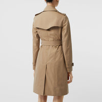 Trench en gabardine de coton avec boutons dorés - Miel
