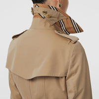 Trench en gabardine de coton avec boutons dorés - Miel
