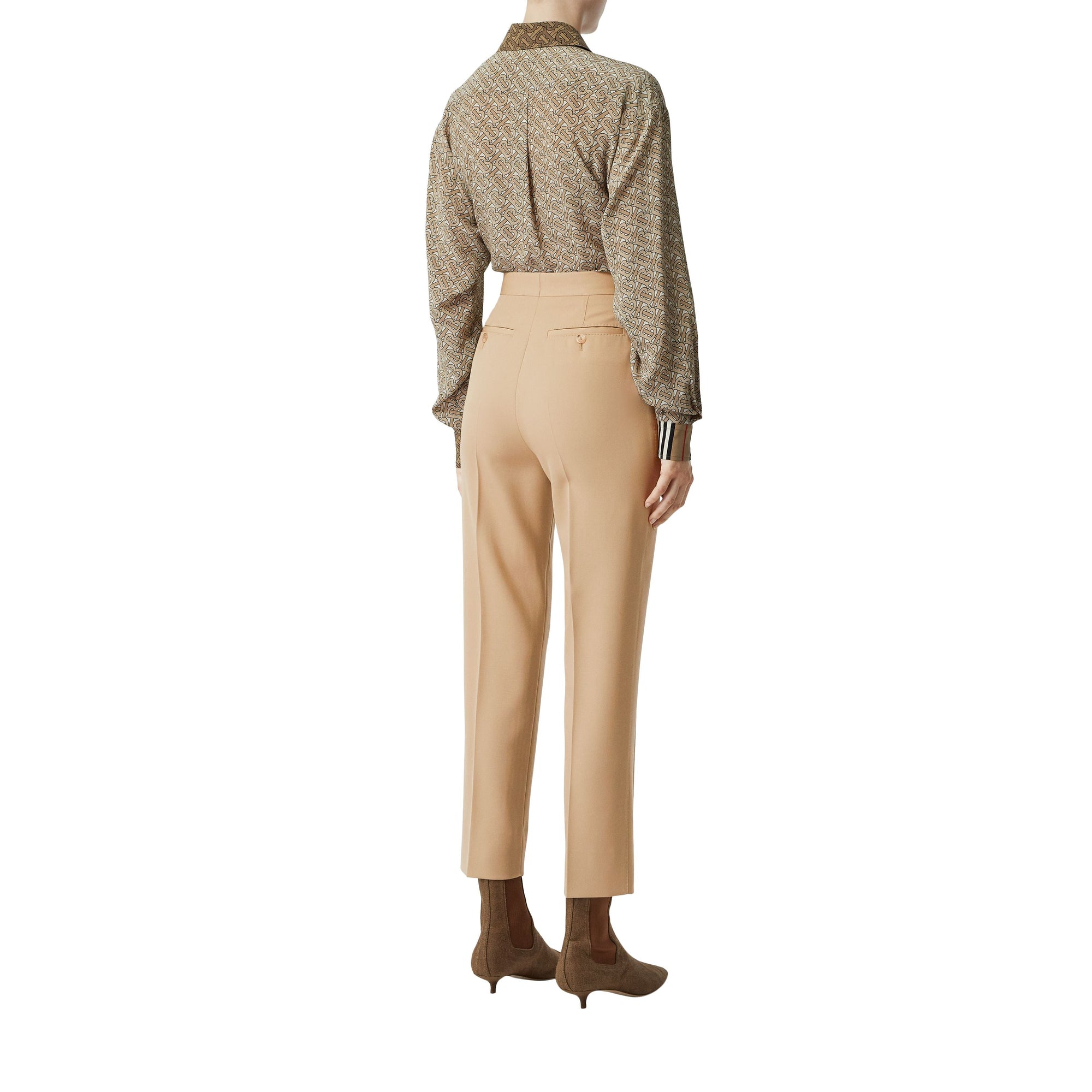Pantalon ajusté en laine - Miel