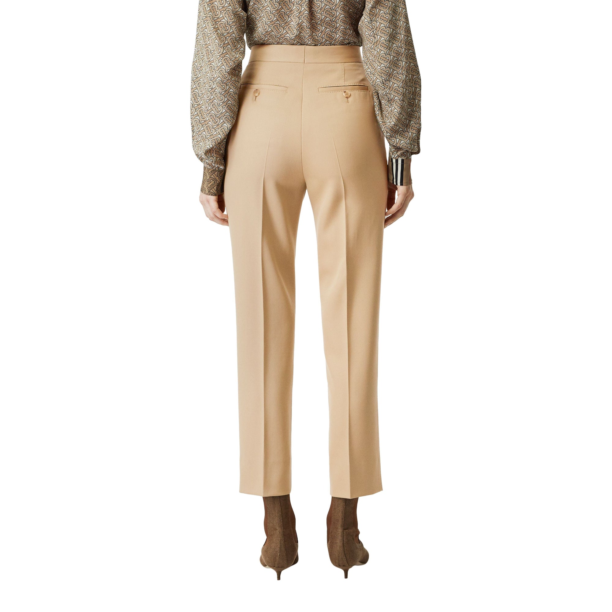 Pantalon ajusté en laine - Miel