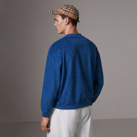 CANVAS BLUE Sweat-shirt en tissu éponge avec logo d'archive