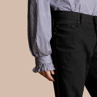 BLACK Jean slim militaire