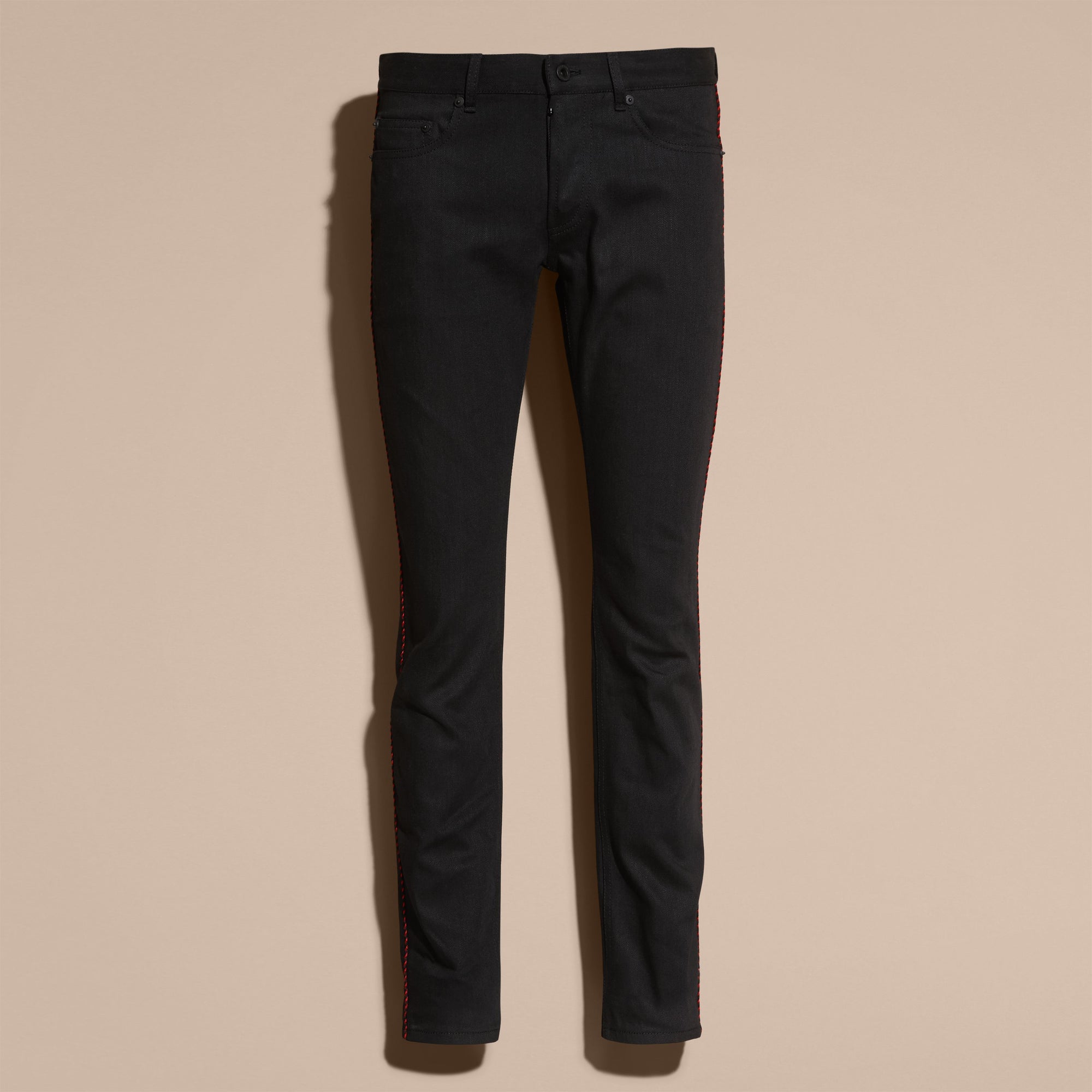 BLACK Jean slim militaire