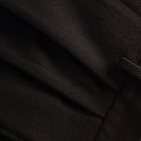 NAVY BLACK Pantalon large en laine enduite tissée en Angleterre
