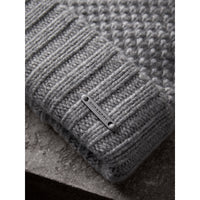 MID GREY Bonnet avec pompon en fourrure