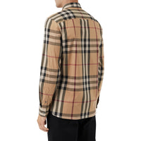 CAMEL Chemise en coton extensible à motif check