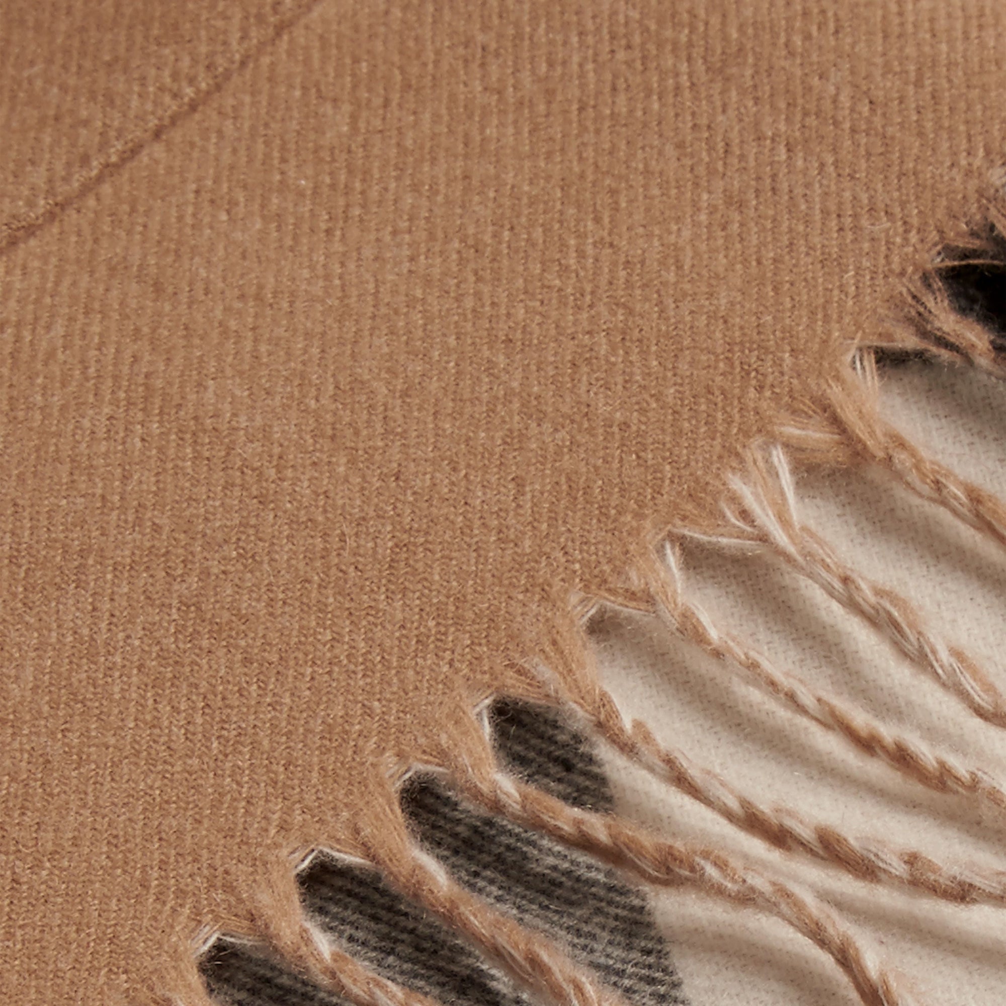 IVORY Étole en cachemire et laine avec doublure à motif check