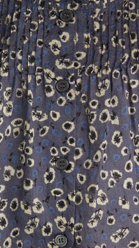 STONE BLUE Robe à motif floral avec nervures