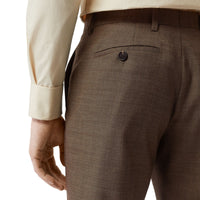 DEEP BROWN Pantalon de costume en laine peau de requin