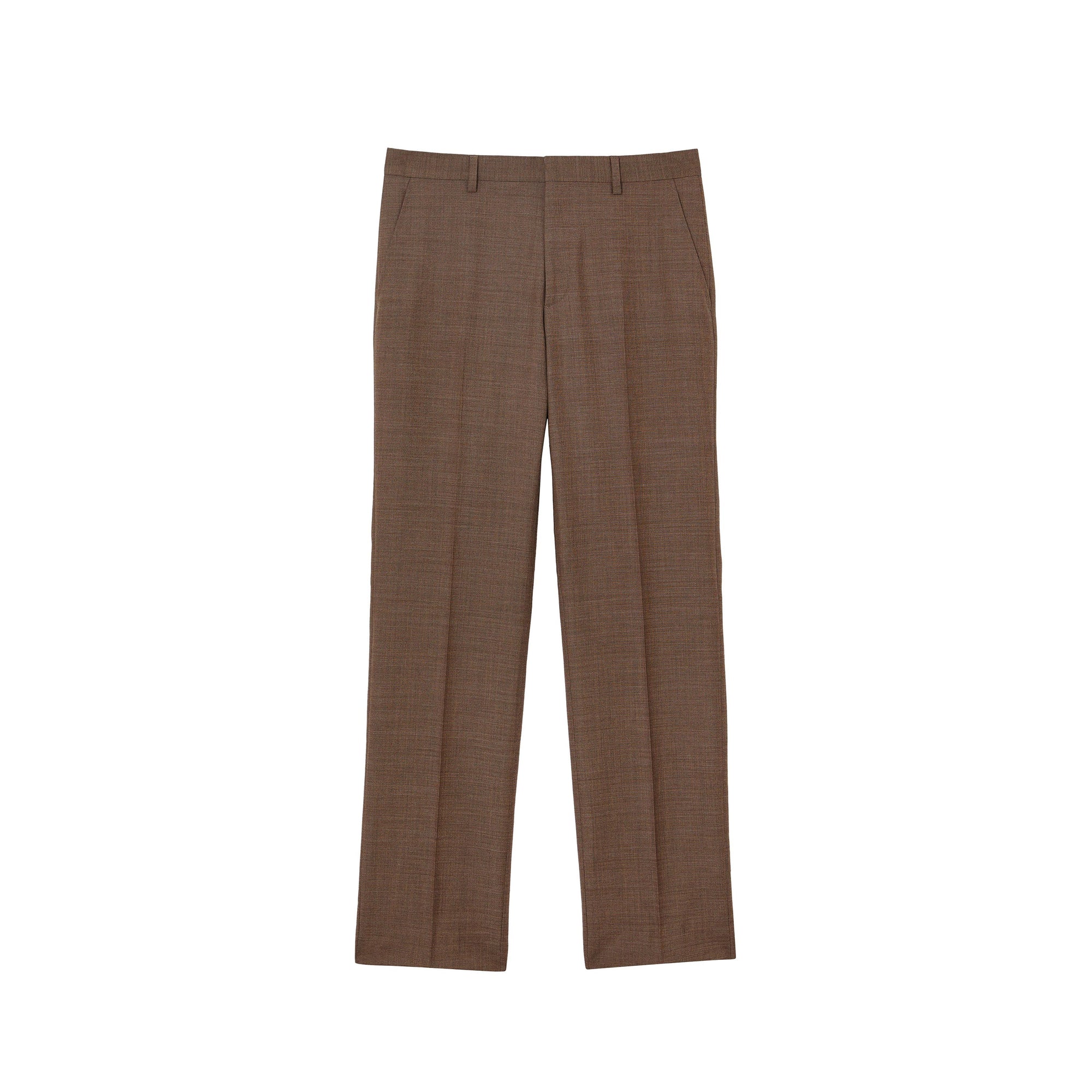 Pantalon de costume en laine peau de requin - Brun Intense