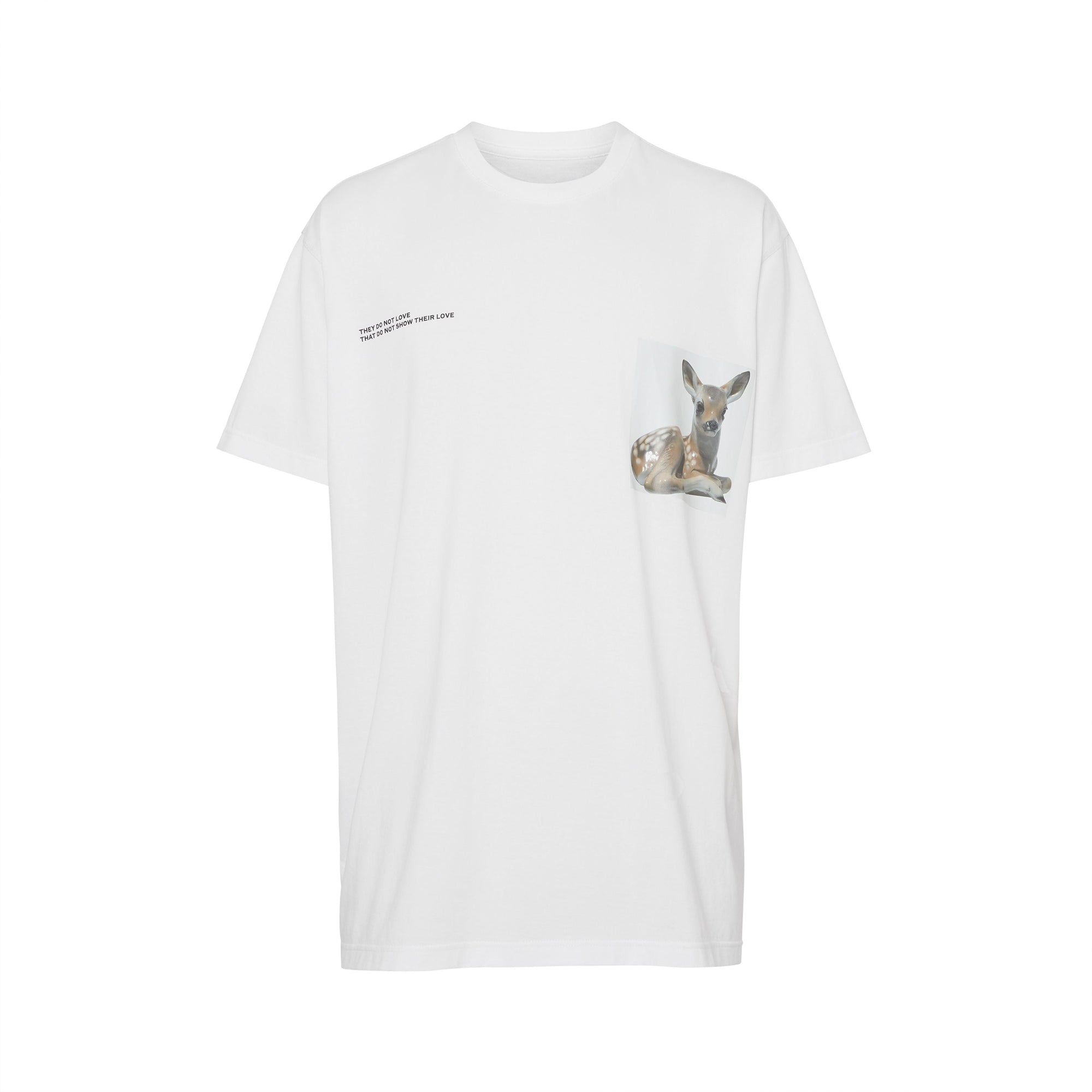 OPTIC WHITE T-shirt oversize en coton à imprimé montage