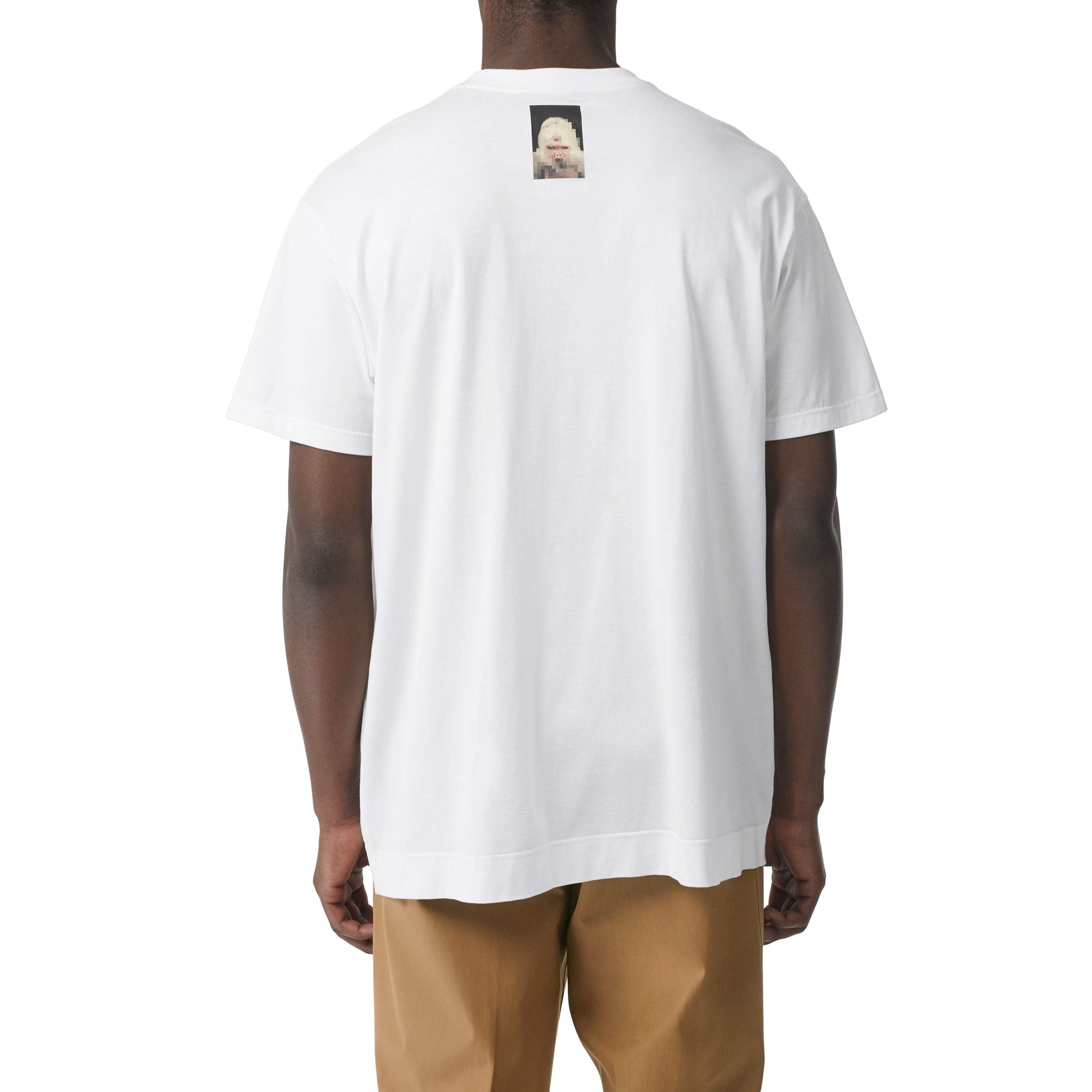 T-shirt en coton avec imprimé montage - Blanc optique