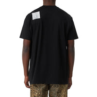 T-shirt oversize en coton à imprimé montage - Noir