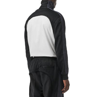 Chemise à imprimé montage avec empiècement haut de survêtement - Blanc & noir