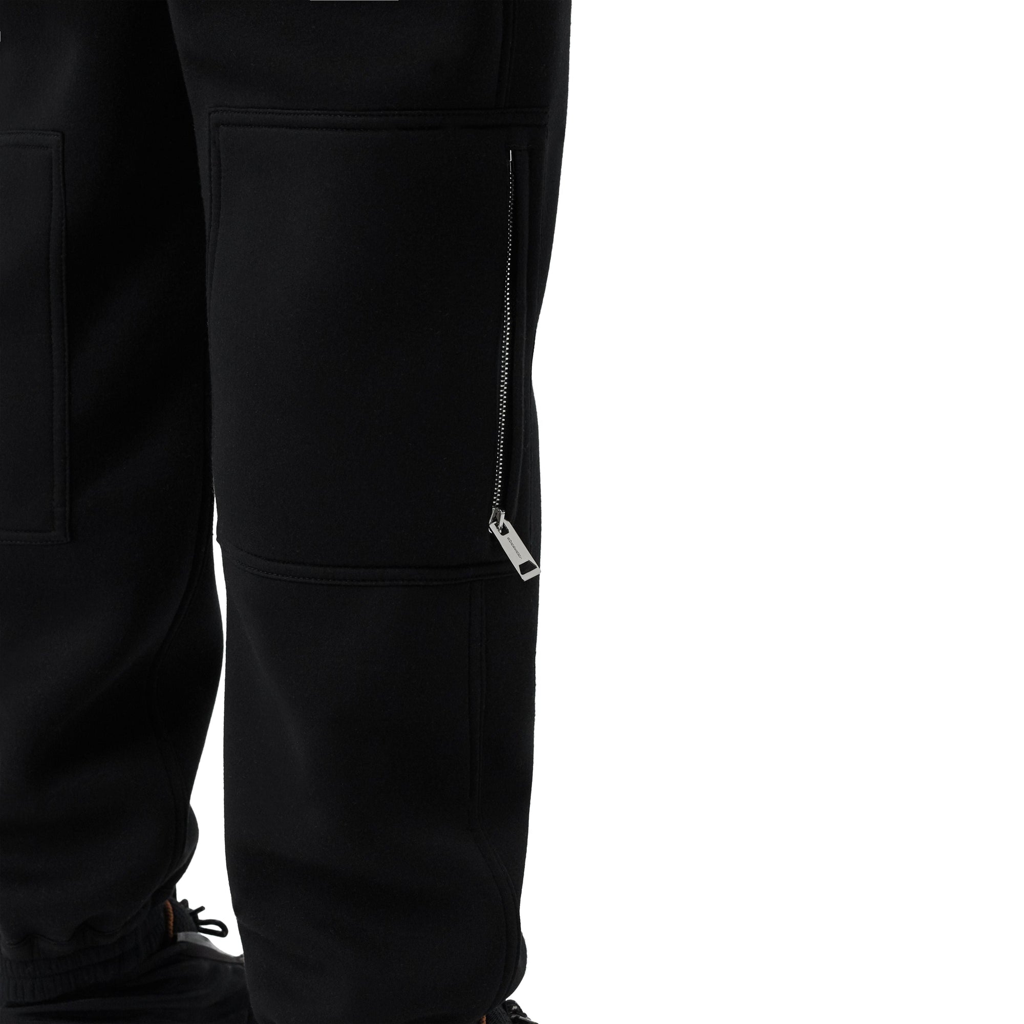 Pantalon en néoprène avec boutons pression - Noir