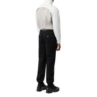 Pantalon en néoprène avec boutons pression - Noir