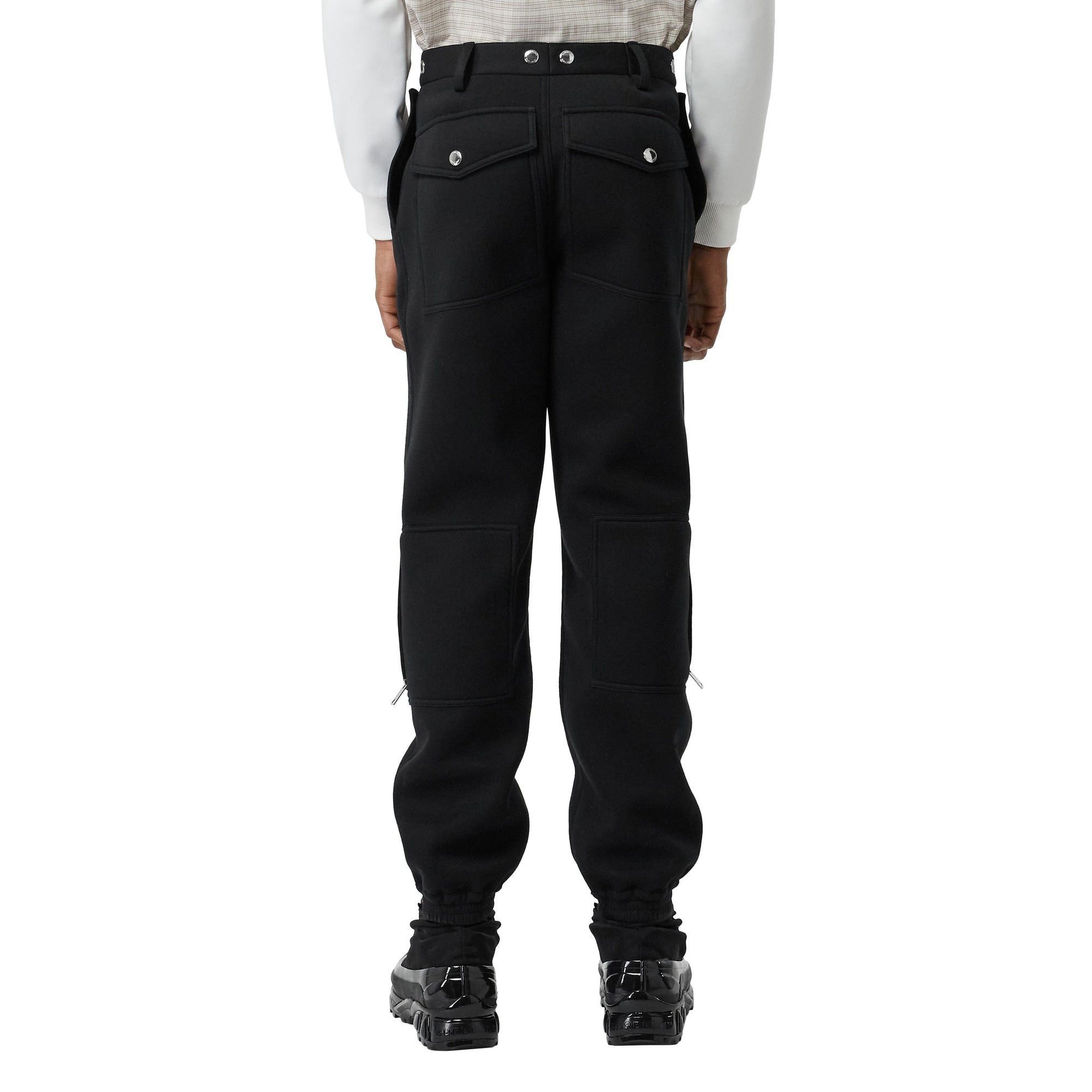 Pantalon en néoprène avec boutons pression - Noir