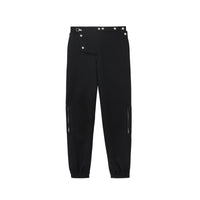 Pantalon en néoprène avec boutons pression - Noir