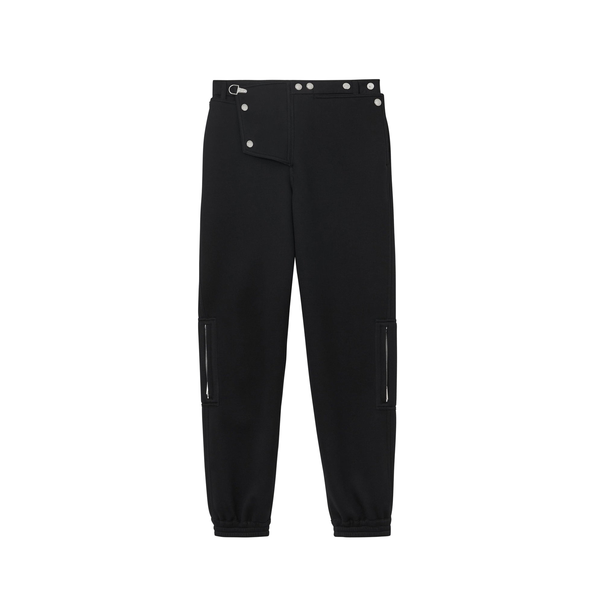 Pantalon en néoprène avec boutons pression - Noir