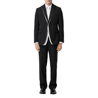 BLACK Veste de costume en laine à double fermeture