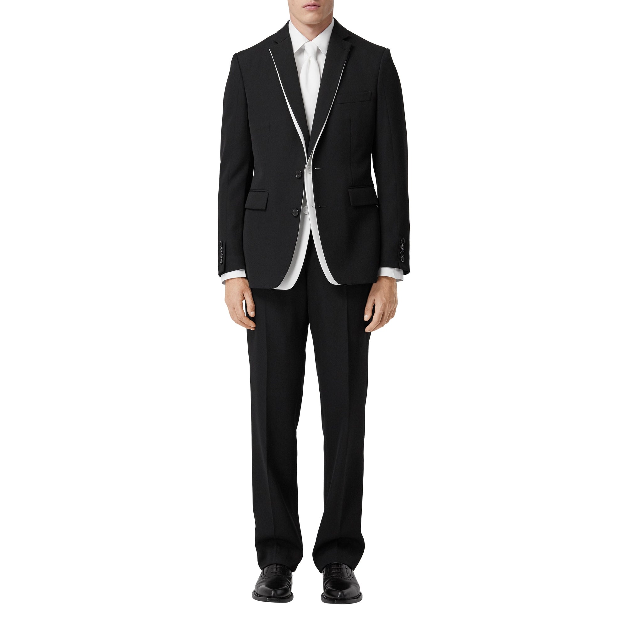 BLACK Veste de costume en laine à double fermeture