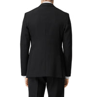 Veste de costume en laine à double fermeture - Noir