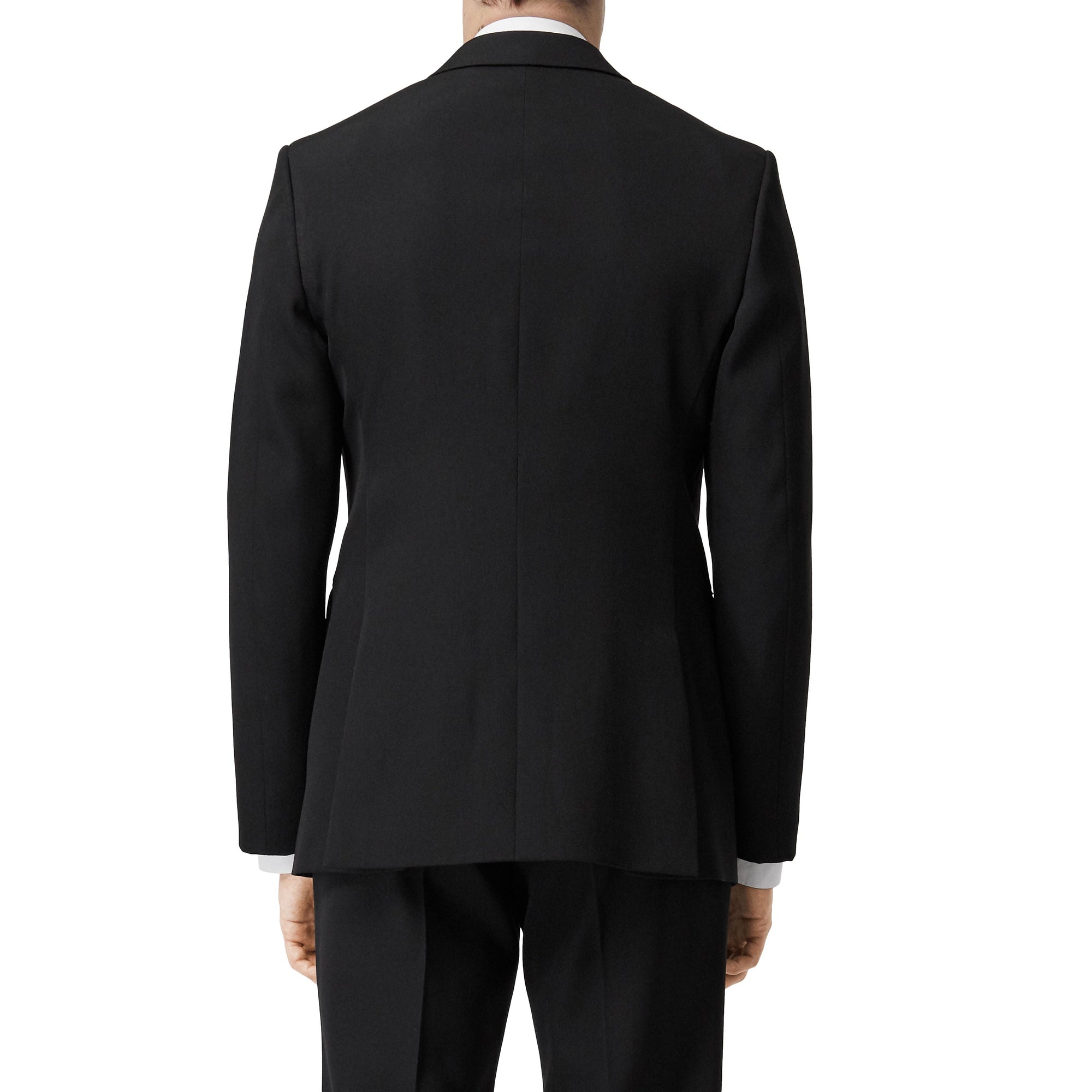 Veste de costume en laine à double fermeture - Noir