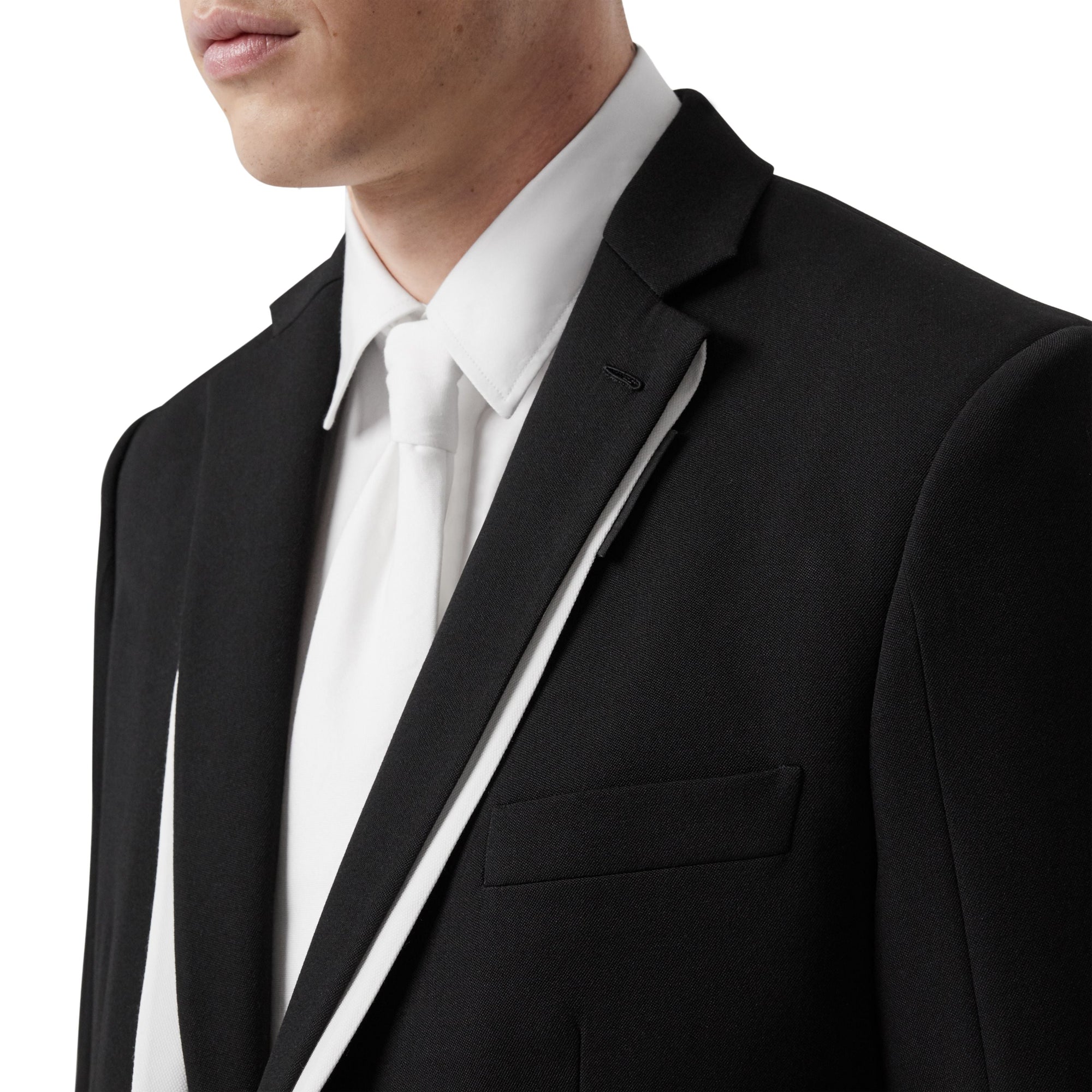 BLACK Veste de costume en laine à double fermeture
