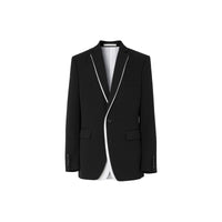 Veste de costume en laine à double fermeture - Noir