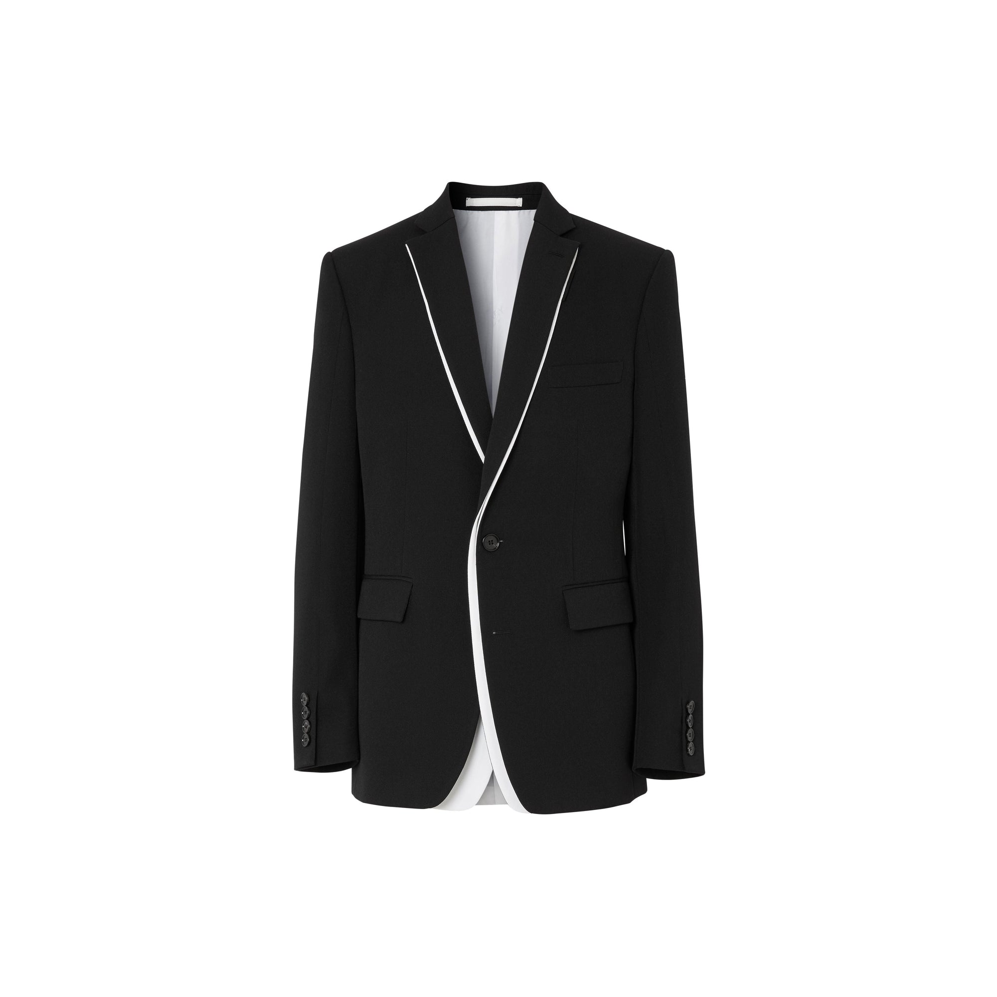 Veste de costume en laine à double fermeture - Noir