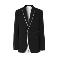 BLACK Veste de costume en laine à double fermeture