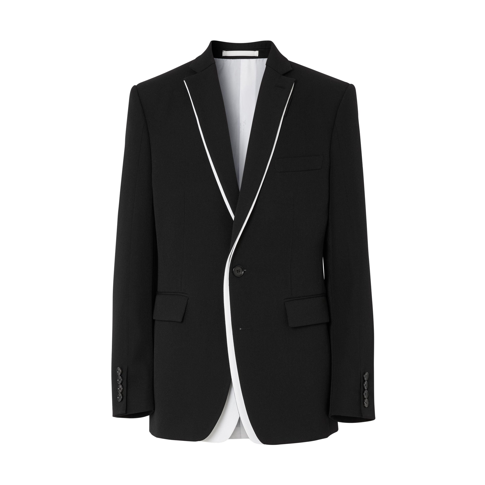 BLACK Veste de costume en laine à double fermeture