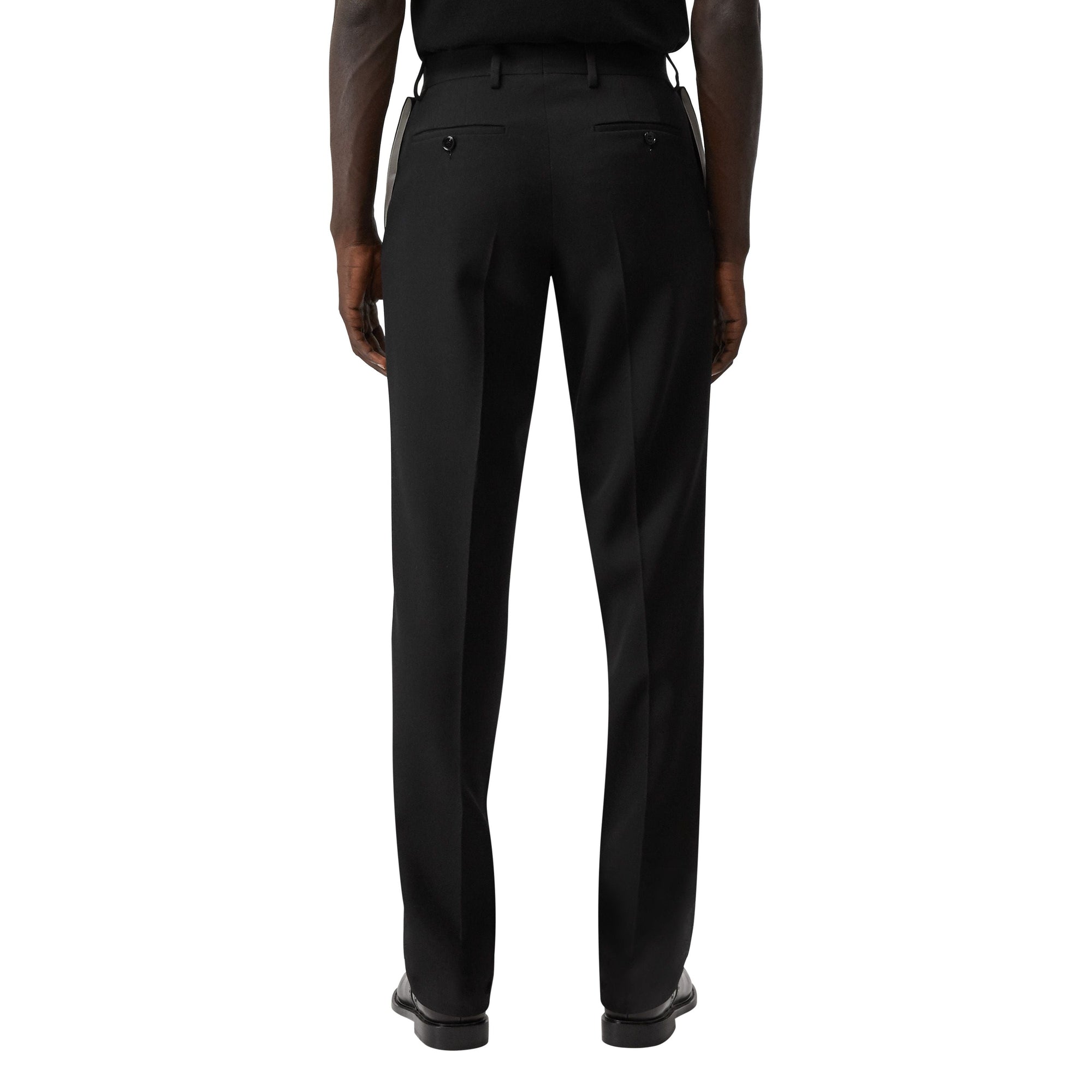 Pantalon de costume en laine avec poche - Noir