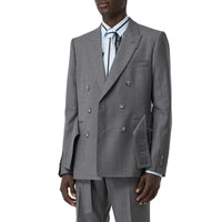 Veste de costume en laine avec ceinture cargo - Gris anthracite