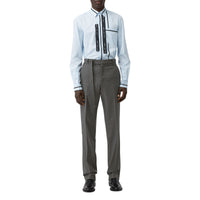 Pantalon de costume en laine avec ceinture - Gris anthracite