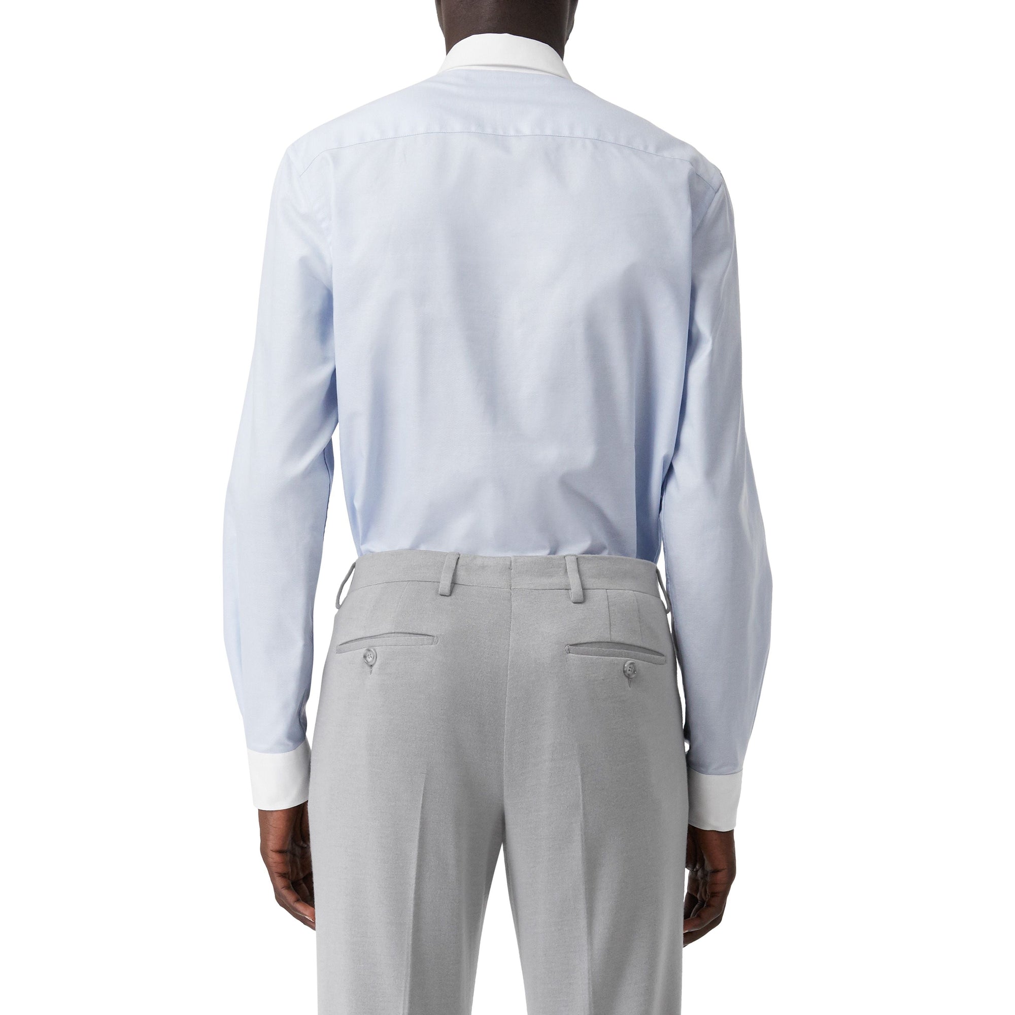 LIGHT PEBBLE GREY Pantalon de costume en jersey de cachemire et soie