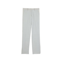 Pantalon en lin technique avec cristaux brodés - Gris galet clair