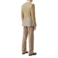 Veste de costume en laine - Camaïeu de noix de pécan