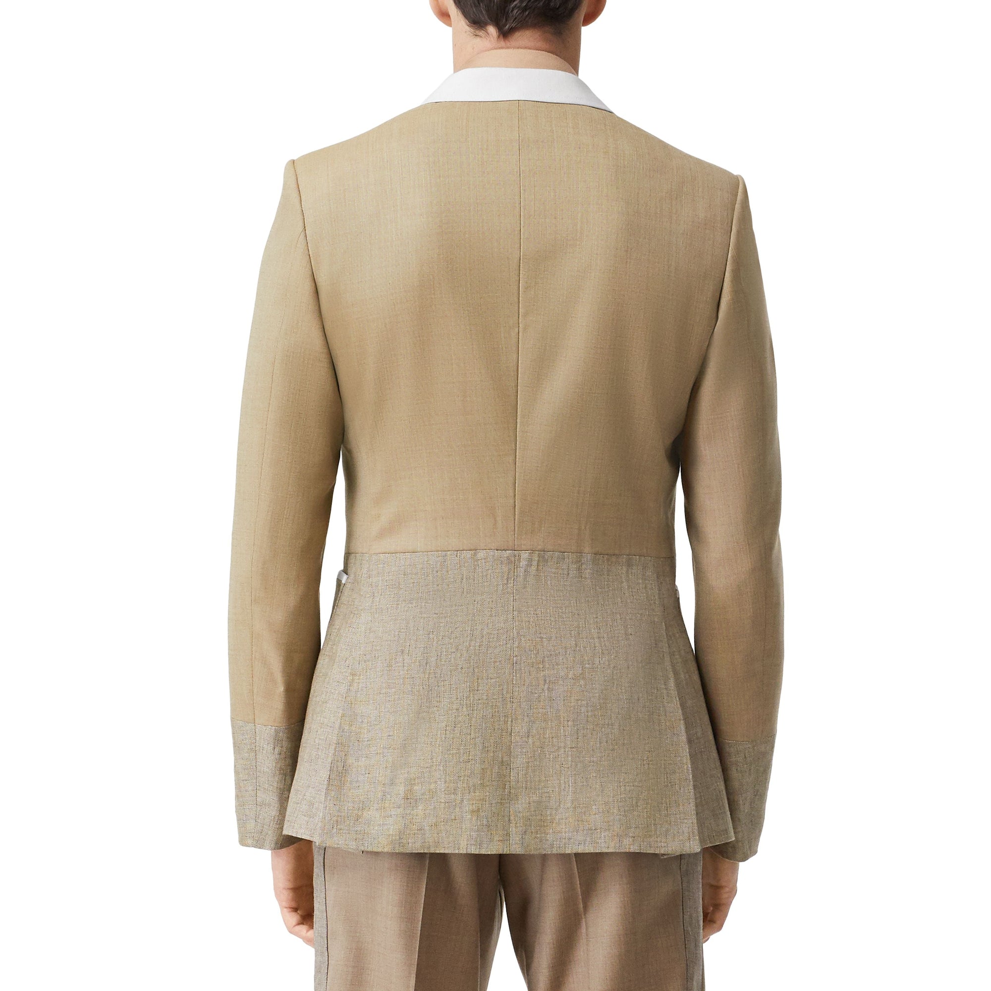 Veste de costume en laine - Camaïeu de noix de pécan