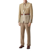 Veste de costume en laine - Camaïeu de noix de pécan